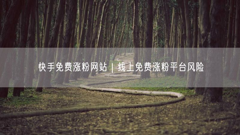 快手免费涨粉网站｜线上免费涨粉平台风险