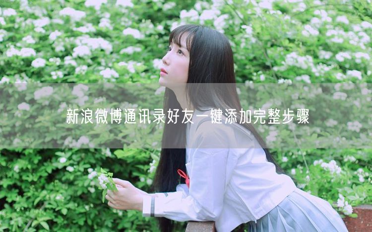 新浪微博通讯录好友一键添加完整步骤
