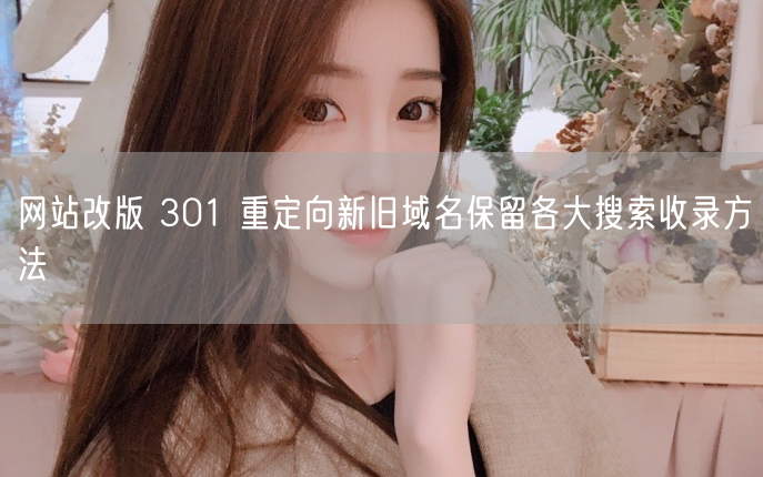 网站改版 301 重定向新旧域名保留各大搜索收录方法