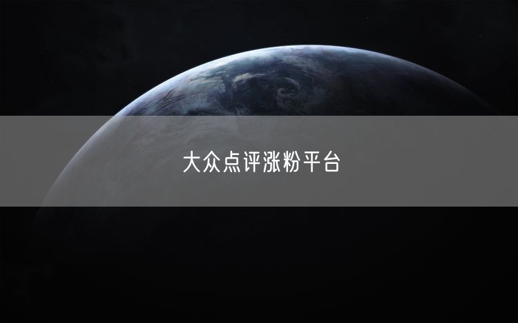 大众点评涨粉平台