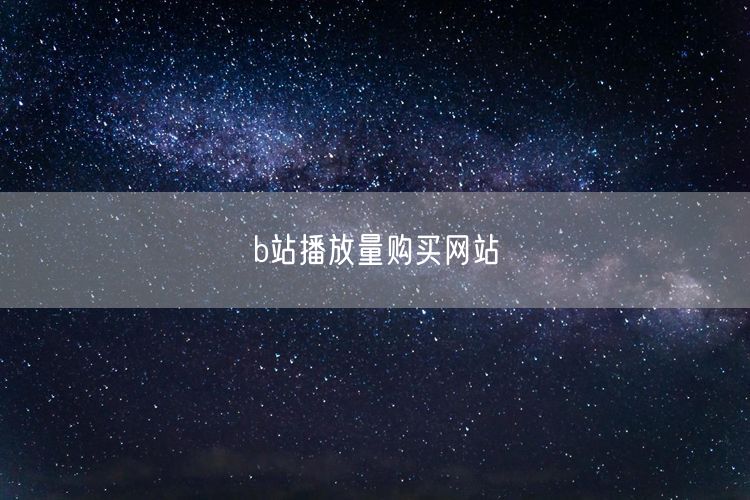 b站播放量购买网站