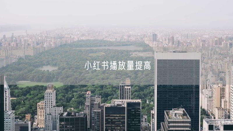 小红书播放量提高