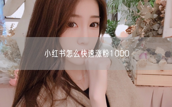 小红书怎么快速涨粉1000