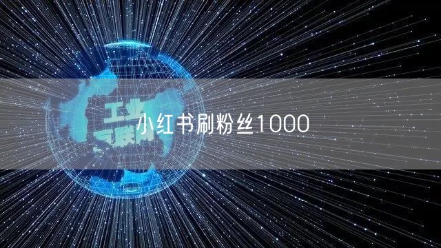 小红书刷粉丝1000