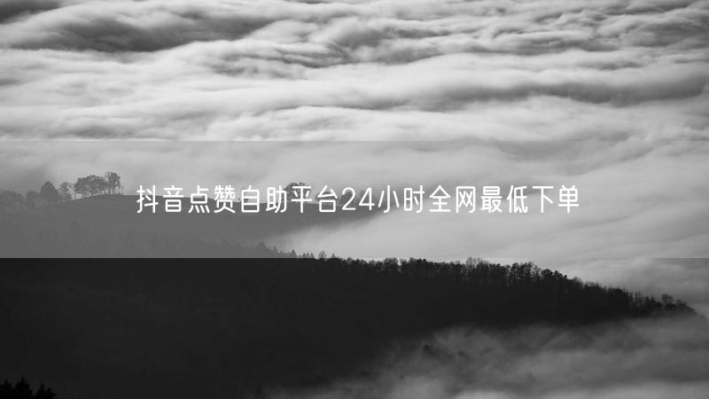 抖音点赞自助平台24小时全网最低下单