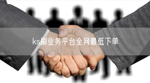 ks刷业务平台全网最低下单