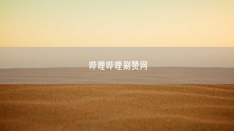 哔哩哔哩刷赞网