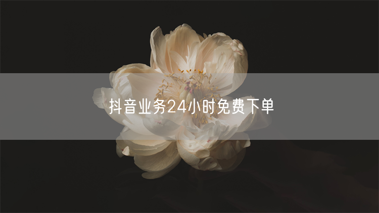 抖音业务24小时免费下单
