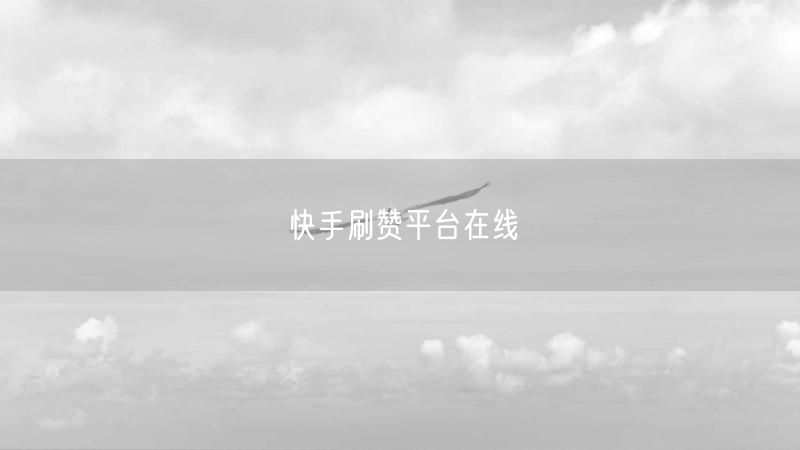 快手刷赞平台在线