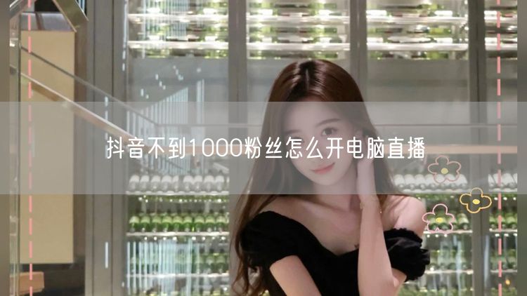 抖音不到1000粉丝怎么开电脑直播