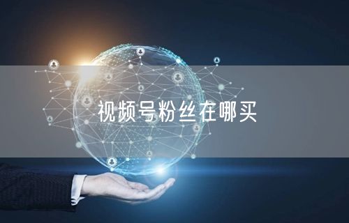 视频号粉丝在哪买