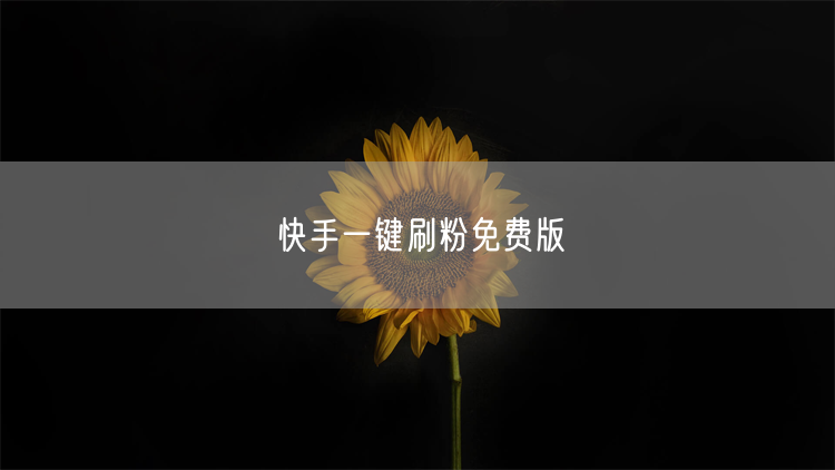 快手一键刷粉免费版
