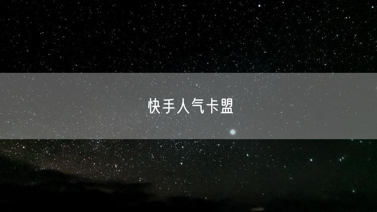 快手人气卡盟