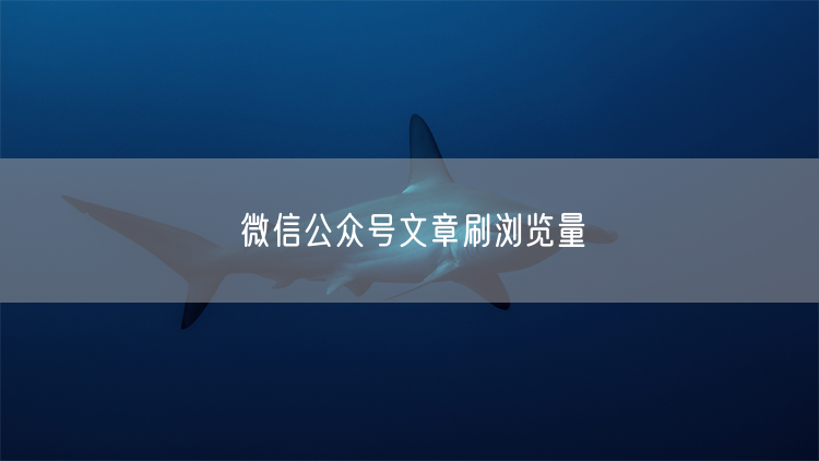 微信公众号文章刷浏览量