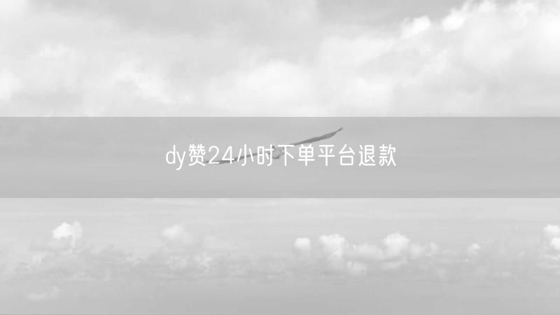 dy赞24小时下单平台退款