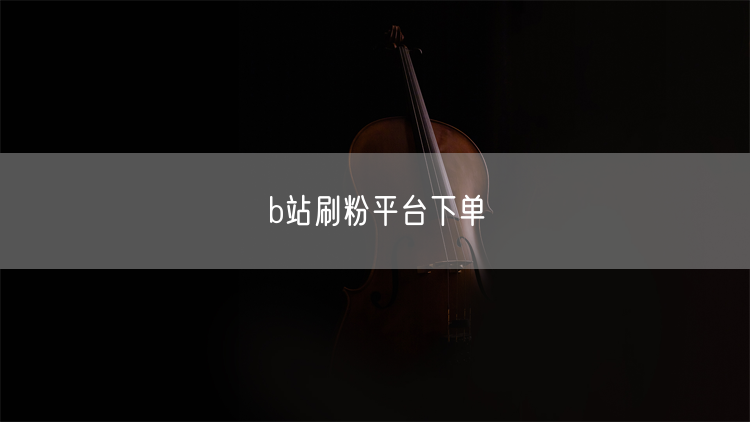 b站刷粉平台下单