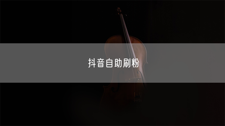 抖音自助刷粉
