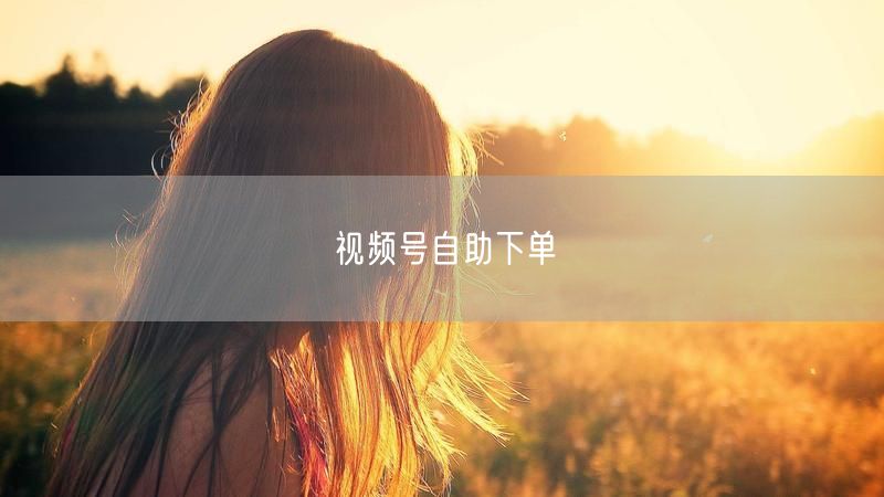 视频号自助下单
