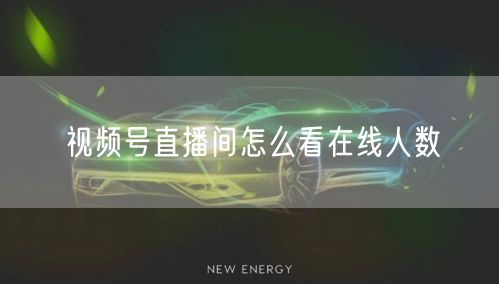 视频号直播间怎么看在线人数