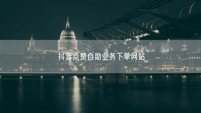 抖音点赞自助业务下单网站