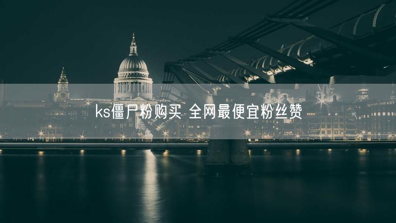 ks僵尸粉购买 全网最便宜粉丝赞