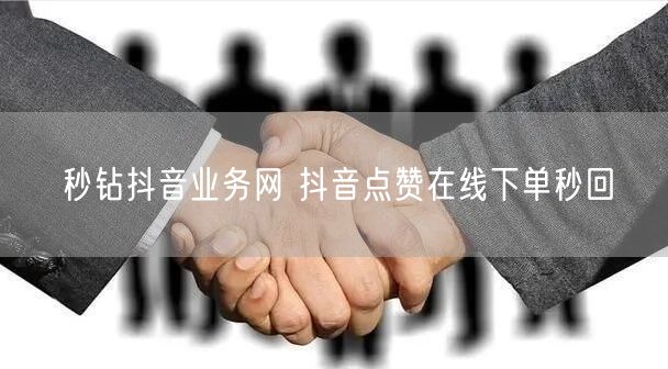 秒钻抖音业务网 抖音点赞在线下单秒回