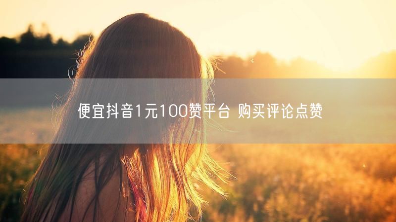 便宜抖音1元100赞平台 购买评论点赞