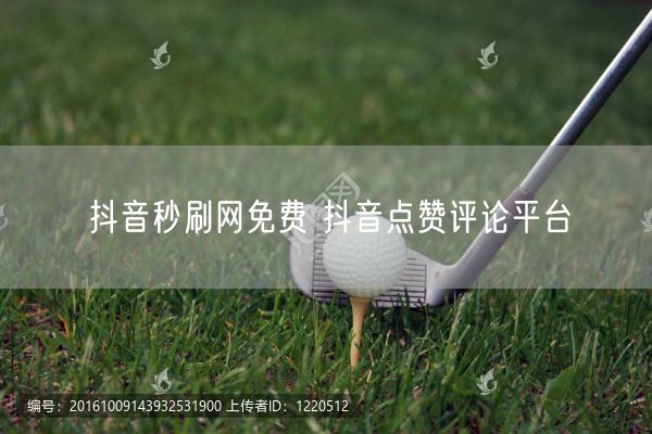 抖音秒刷网免费 抖音点赞评论平台