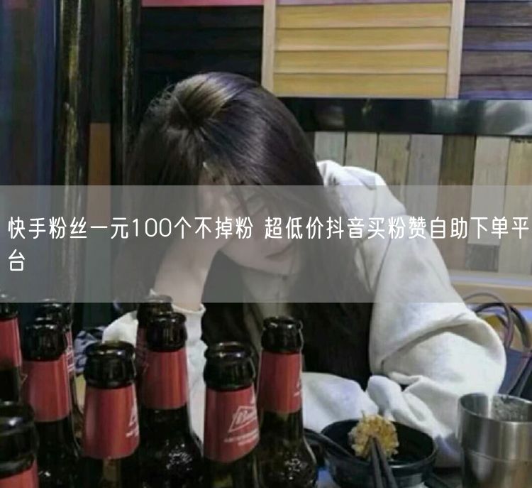 快手粉丝一元100个不掉粉 超低价抖音买粉赞自助下单平台