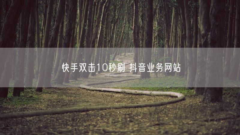 快手双击10秒刷 抖音业务网站