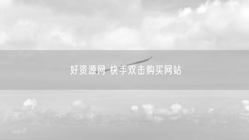 好资源网 快手双击购买网站
