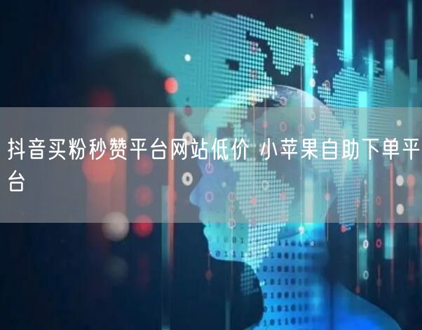 抖音买粉秒赞平台网站低价 小苹果自助下单平台
