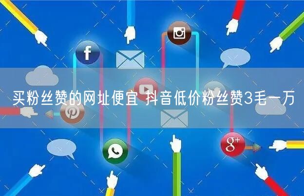 买粉丝赞的网址便宜 抖音低价粉丝赞3毛一万