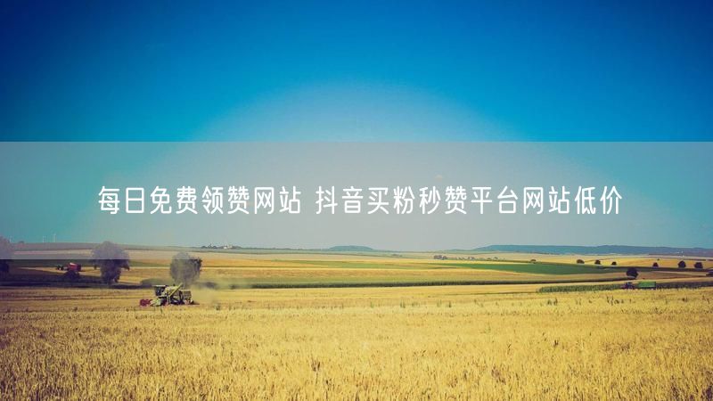 每日免费领赞网站 抖音买粉秒赞平台网站低价