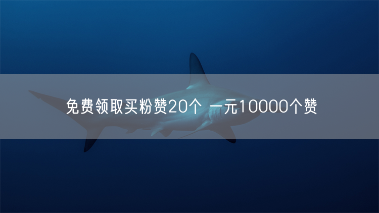免费领取买粉赞20个 一元10000个赞