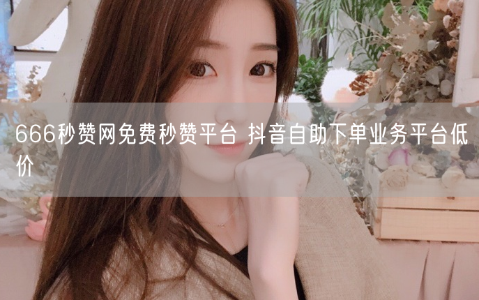 666秒赞网免费秒赞平台 抖音自助下单业务平台低价