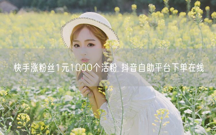 快手涨粉丝1元1000个活粉 抖音自助平台下单在线